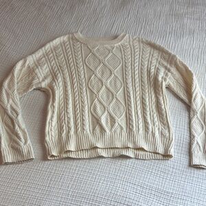 Cream Cable Knit Sweater